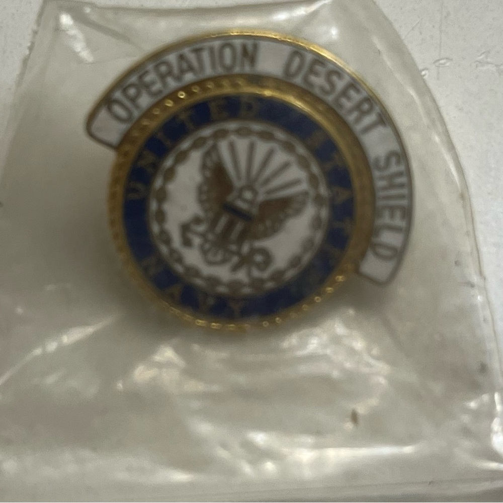 Operation Desert Shield Navy Pin